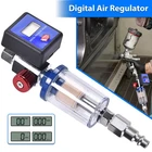 Air Regulator Digital Pressure Gauge Water Trap Filter Tool For Paint Spray Gun