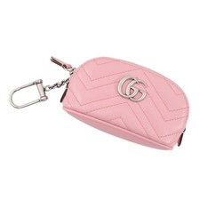GUCCI GG Marmont Key Pouch Leather Pink 625691