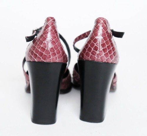 Mary Jane Shoes - Colisee de Sacha - Snakeskin - Block Heel - 37 / Fit UK 4.5 - Picture 7 of 9