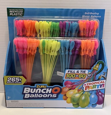 ZURU Bunch O Balloons 265+ Water Balloons - Tropical Party - New