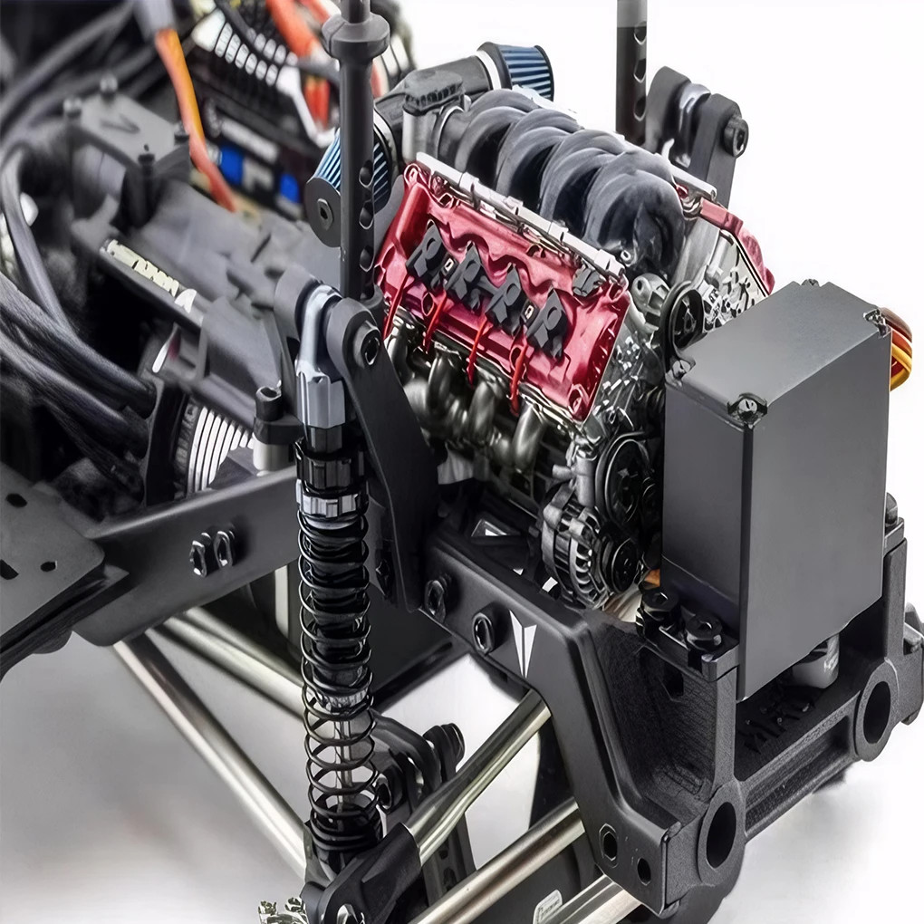 Mini V8 Combustion Engine Model Kit for RC Car AX90104 SCX10Ⅱ Capra VS4-10 DIY