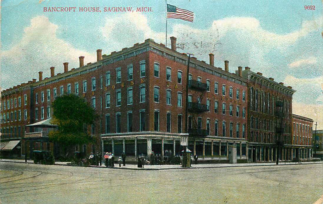 Postcard Bancroft House Hotel, Saginaw, Michigan used in 1909 eBay