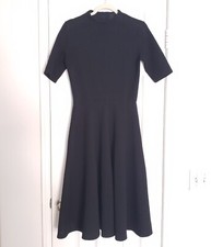 Asos Tall Black 3/4 Sleeve Round Neck Formal Party Flare A line Dress Size 6