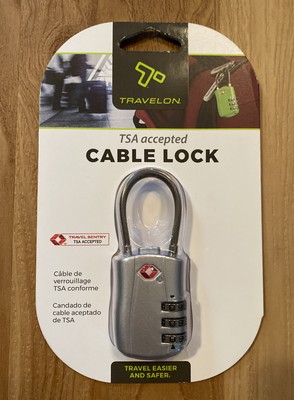 Travelon TSA Accepted 3 Digit Cable 