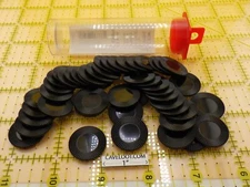 Mini Poker Chips - 1 Tube of 50 - Counters, Tokens - Black