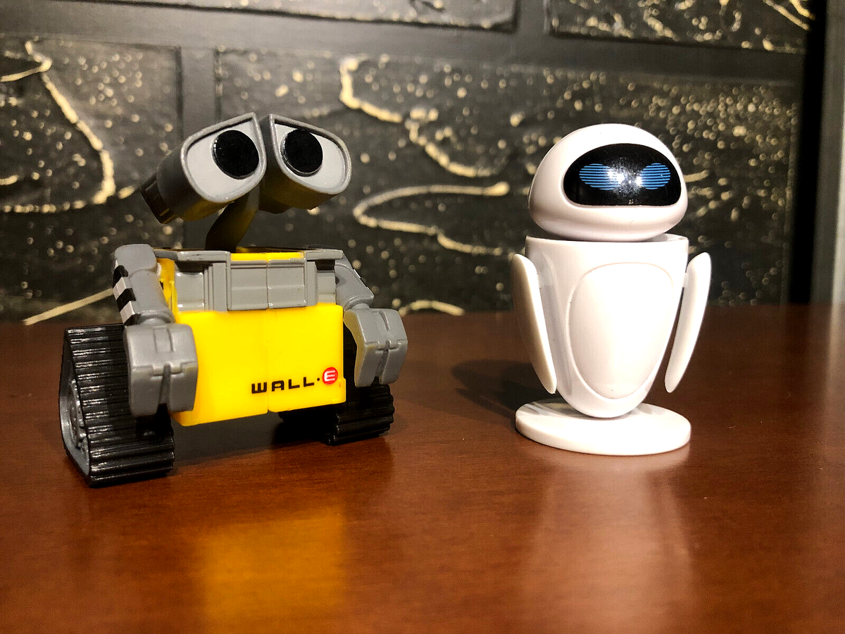 WALL-E EVA フィギュアセット オーナメント 6cm Old Style Eve Eva & Wall-E Robot - Wall-E Figurines