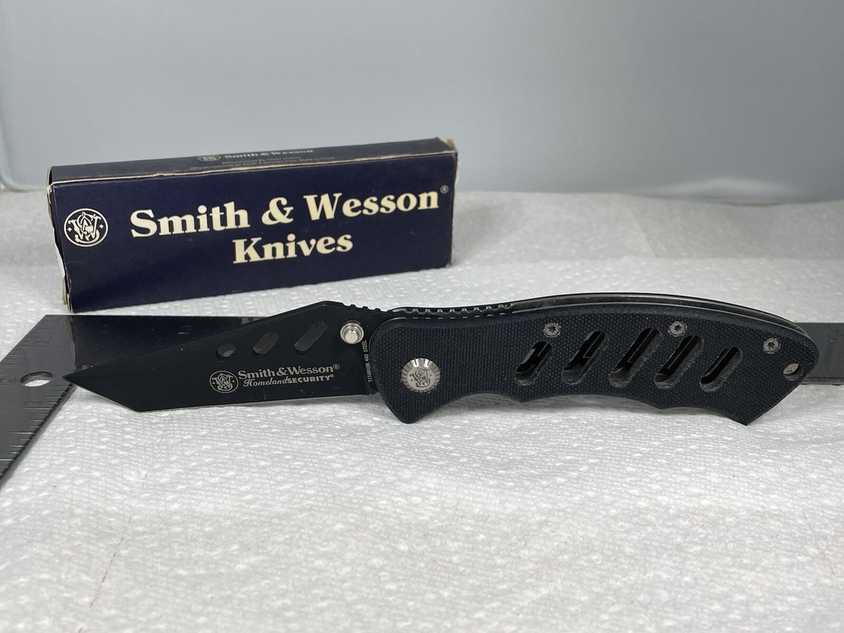 SMITH & WESSON POCKET KNIFE -CK8H HOMELAND SECURITY | G-10 HANDLES