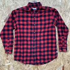 Magellan Outdoors Flannel Shirt Mens Large Red Gingham Plaid Button Down
