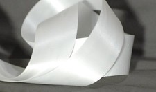 1 Roll White  9 Double Faced Bridal Satin Ribbon - 50 Yards 1 1/2" Wide