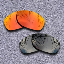 US Fire Red&Black Polarized Replacement Lenses For-Oakley Pit Bull Anti-Scratch