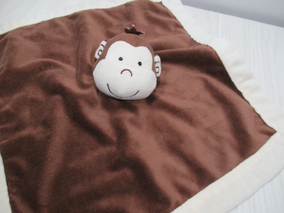 Tiddliwinks brown plush monkey small security blanket baby lovey - Image 2 of 4