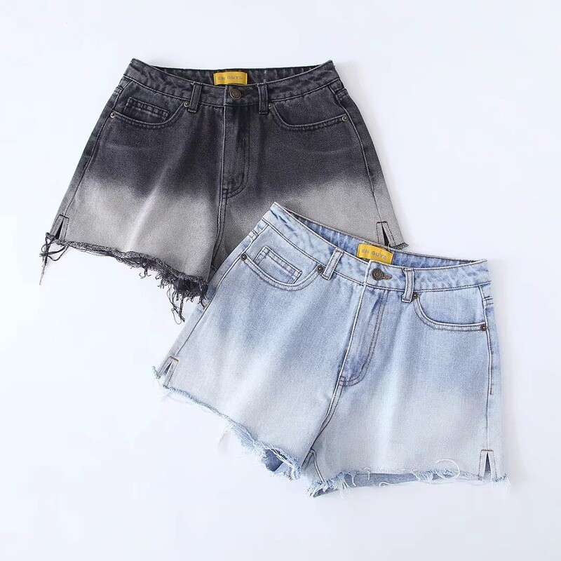 Lady Girl Micro Denim Shorts Split Mini Jeans Sexy Hot Pants High