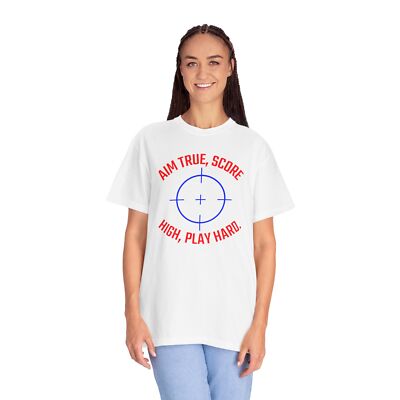 Aim true, score high, play hard. Bar Darts Player Gift for Gamers
