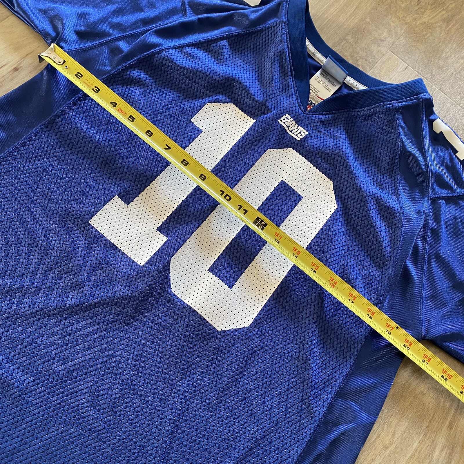 Reebok New York Giants Jersey Youth XL Blue White Eli Manning NFL Logo