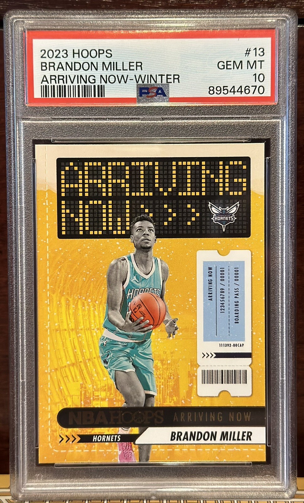 2023-24 NBA Hoops WINTER Arriving Now BRANDON MILLER RC Hornets PSA 10 GEM POP3!