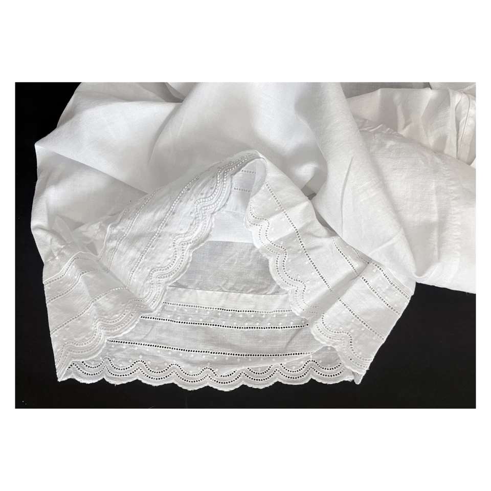 De Colección Antiguo Victoriano Blanco Algodón Pantalones Bloomers Bordado Inglés Ropa de Dormir L Foto 2 de 4