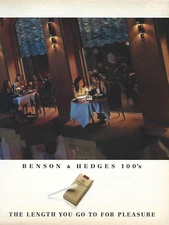 Benson and Hedges 100s Cigarette Print Ad, Benson & Hedges 100s Magazine Ad