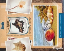 sierra leone sierra-léonais bloc-feuillet 1038 neuf 2016 mollusques bivalves