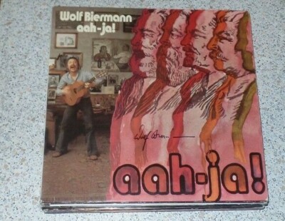 WOLF BIERMANN, original signed Vinyl/LP *aah-ja!* + LP (L1)