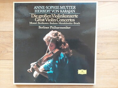 Anne-Sophie Mutter & Karajan : Die Großen Violinkonzerte 4 LP Bcx neuwertig