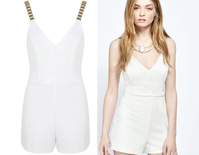 miss selfridge white playsuit