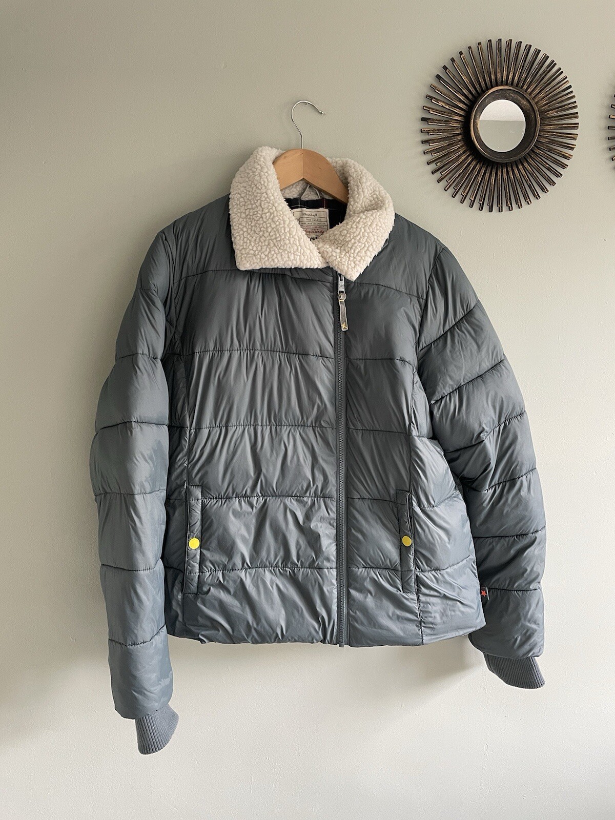 White Stuff Mid Blue Warm  Puffer Jacket Warm Fle… - image 2