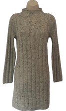 Madewell Sweater Dress Small Donegal Gray Black Speckled Fall Winter
