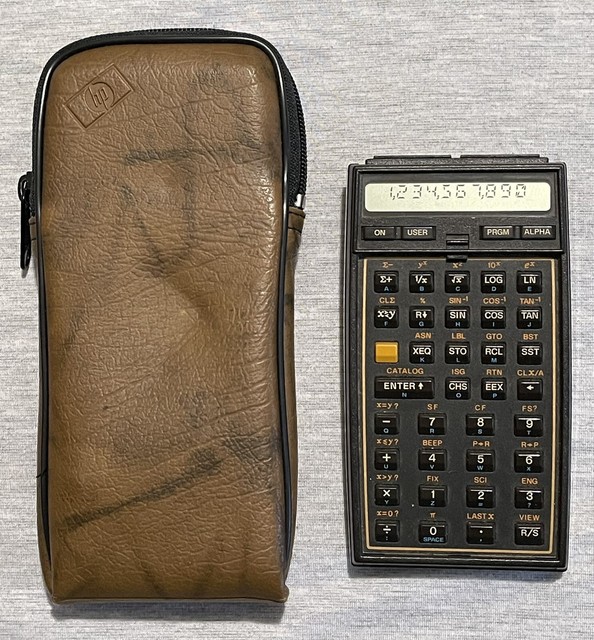 Vintage Hewlett Packard HP 41C Handheld Calculator with 1 Memory Module and Case eBay
