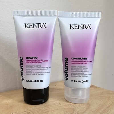 Kenra Volume Shampoo & Conditioner Set Fine to Normal Hair Travel Size 1.7oz Ea