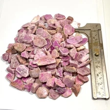 1000 Ct- Natural 100% Average Size 3-10 Ct. Per Piece Rough Pink Ruby Mozambique