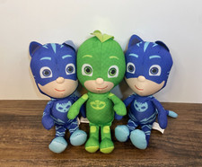 PJ Masks 8" Plush Lot Catboy Gekko Blue Green Lot of 3