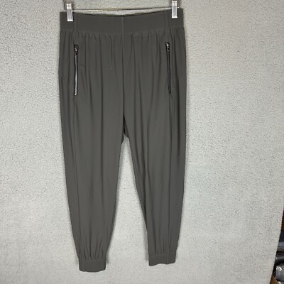 Athleta Pants Womens S Grey Cosmic Joggers Elastic Waist Zip