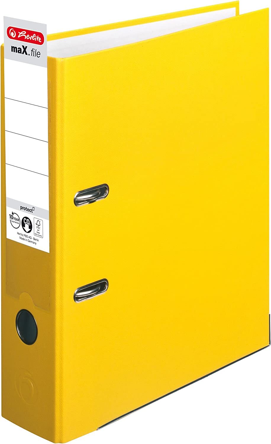 Herlitz 5480306 Lever Arch File A4 8 cm Yellow a4 yellow | eBay