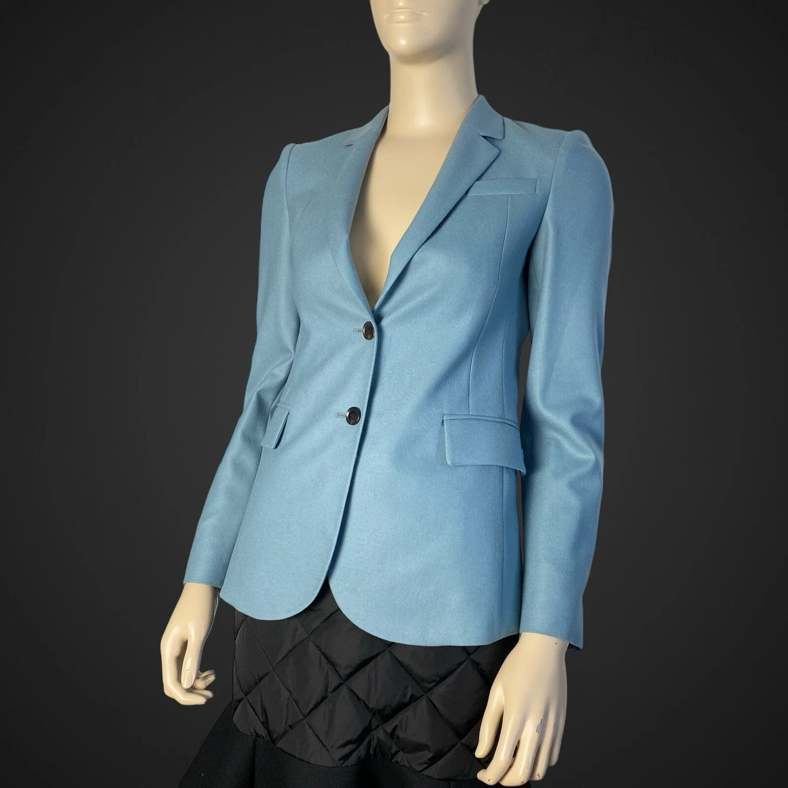 Veste blazer femme Gucci vintage laine bleu clair taille 38 XS