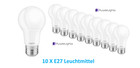 10 X LED Glühbirne Birnenform E27 9W Watt 6500K 806lm Kaltweiß Leuchtmittel A70