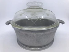 Vintage Guardian Service Cookware Aluminum Casserole/Pot w/ Glass Domed Lid #8