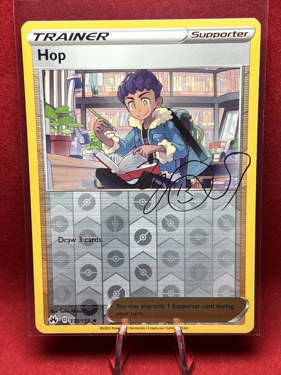 2023 Pokemon Card *Hop* Crown Zenith Signed Trainer 133/159 2023 Pokemon Card *Hop* Crown Zenith Signed Trainer 133/159