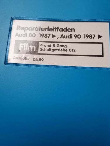 Reparaturleitfaden Audi 80 Mircofilm 5 Gang Schaltgetriebe 012