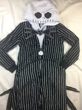 Nightmare Before Christmas Jack Skellington One Piece Jumpsuit Cosplay M 8-10