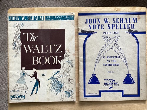 VINTAGE BUNDLE 2 Books John W Schaum Note Speller Book One + The Waltz ...