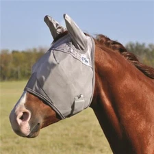 Cashel Crusader Fly Mask Standard w/Ears - Grey