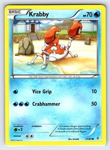 Krabby 21/83 2016 Generations 20th Anniversary Pokemon Card Non Holo - Nm