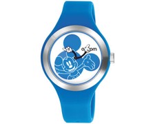Disney AM:PM Mickey Mouse Unisex Uhr Hellblau Silikonarmband #DP155-U350