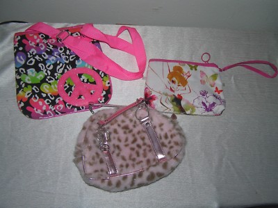 Gently Used Lot of 3 London Soho Pink & White Tinkerbell Butterfly Rainbow Anima