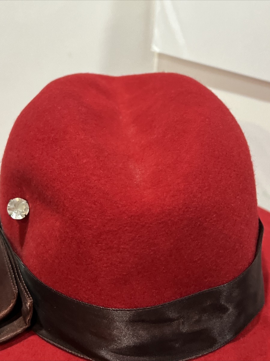Vintage Lancaster Womens Wool Fedora Tribily Hat Pin Ribbon 