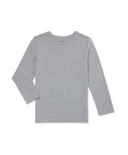 BOYS SOLID GRAY LONG SLEEVE PULLOVER T-SHIRT TOUGH TEE SIZE XS 4-5 NEW TAGS