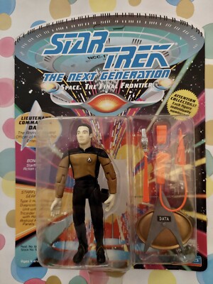 STAR TREK THE NEXT GENERATION LT CDR DATA. ACTION FIGUR 1992 BNOC
