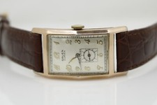 Rare Gruen Curvex Precision 10K Gold Filled Rectangle Dial Manual Wind Watch