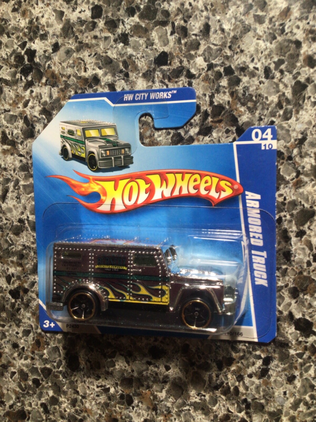 2009 Hot Wheels ARMORED TRUCK #110/190~Chrome HW City Works short card