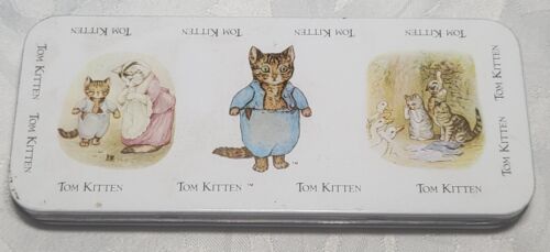 Vintage Beatrix Potter Tom Kitten Toffee Tin - John Farrah Harrogate - 18cm -  - Afbeelding 1 van 24
